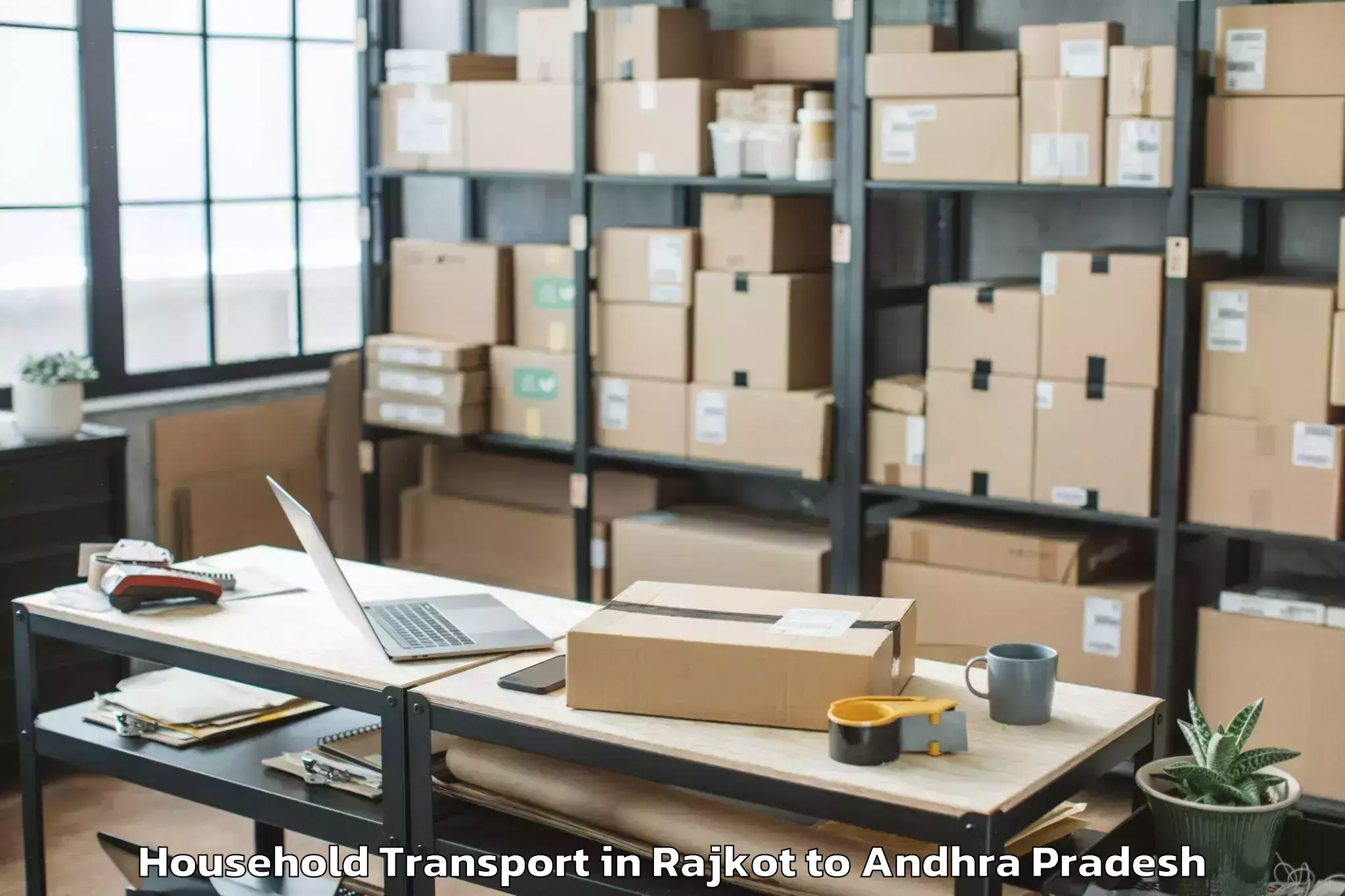 Book Rajkot to Mamidikududru Household Transport